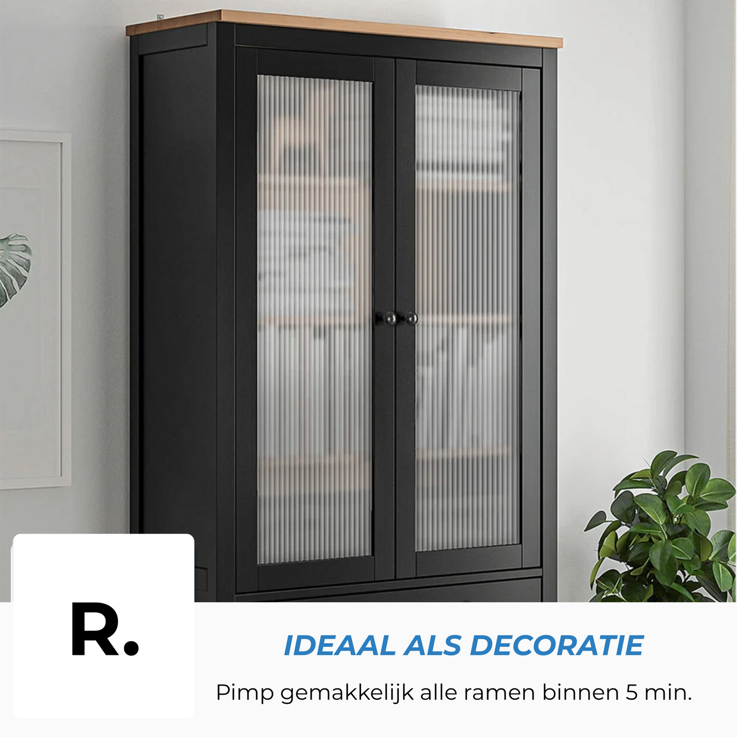 Raamfolie - Geribbelde folie - Statisch - Zonwerende plakfolie raam - Extra breed (75cm) - Glasfolie