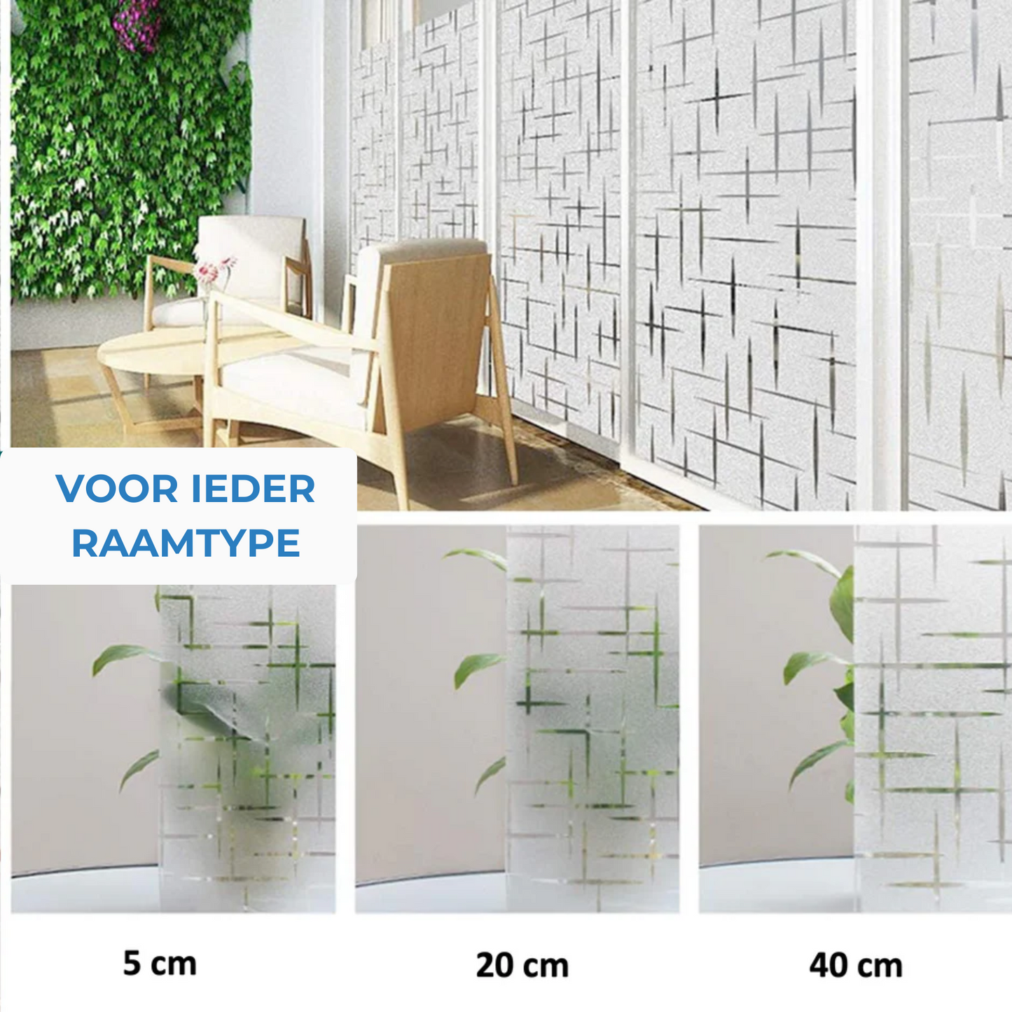 Raamfolie - Sterren folie - Statisch - Zonwerende plakfolie raam - Extra breed (75cm) - Glasfolie