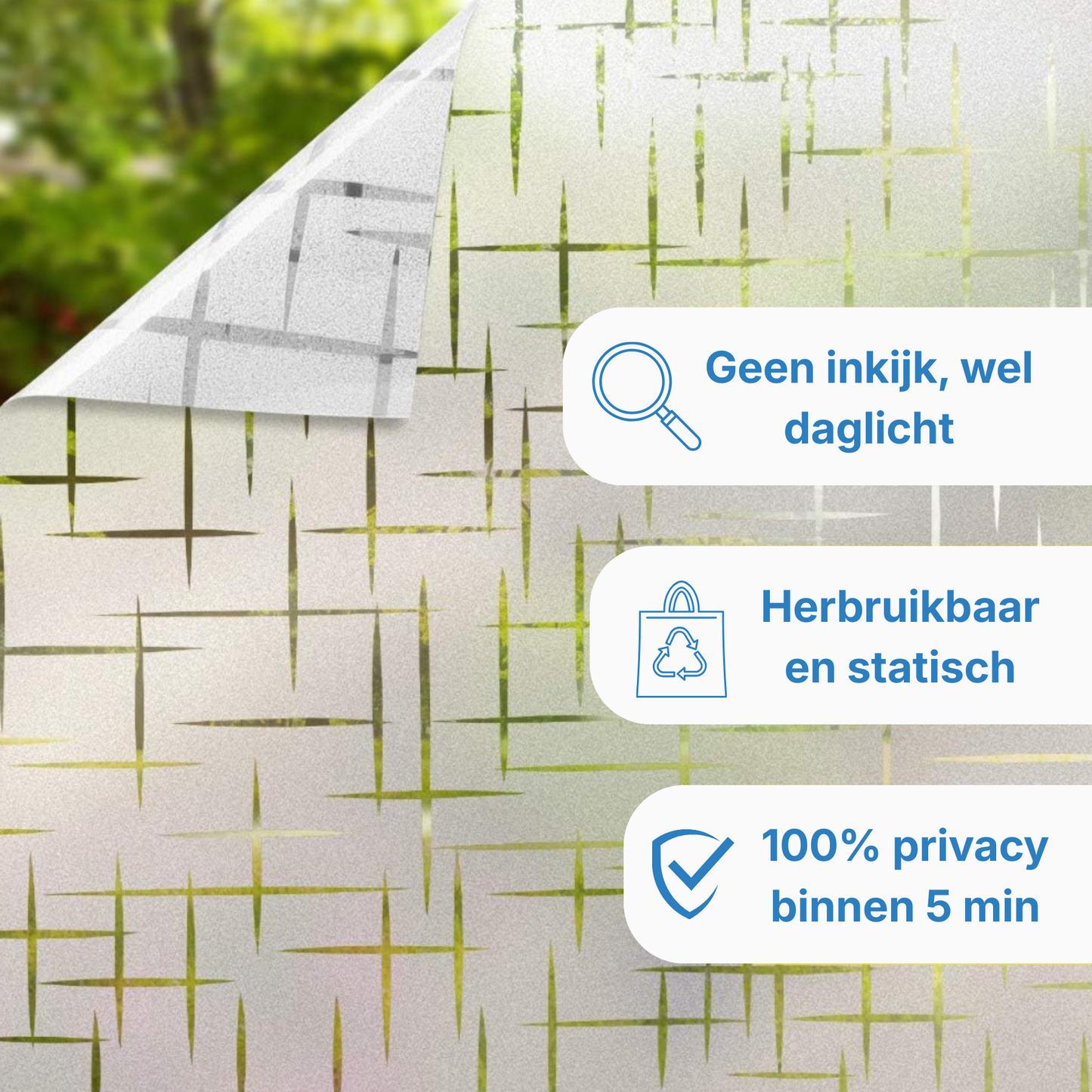 Sterren raamfolie voor badkamer en keuken