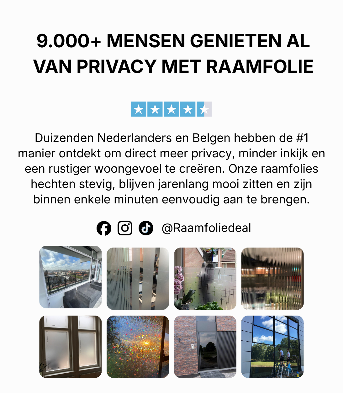 Sfeervolle woonkamer met decoratieve raamfolie op het raam