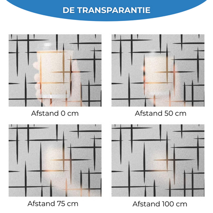 Raamfolie - Sterren folie - Statisch - Zonwerende plakfolie raam - Extra breed (75cm) - Glasfolie