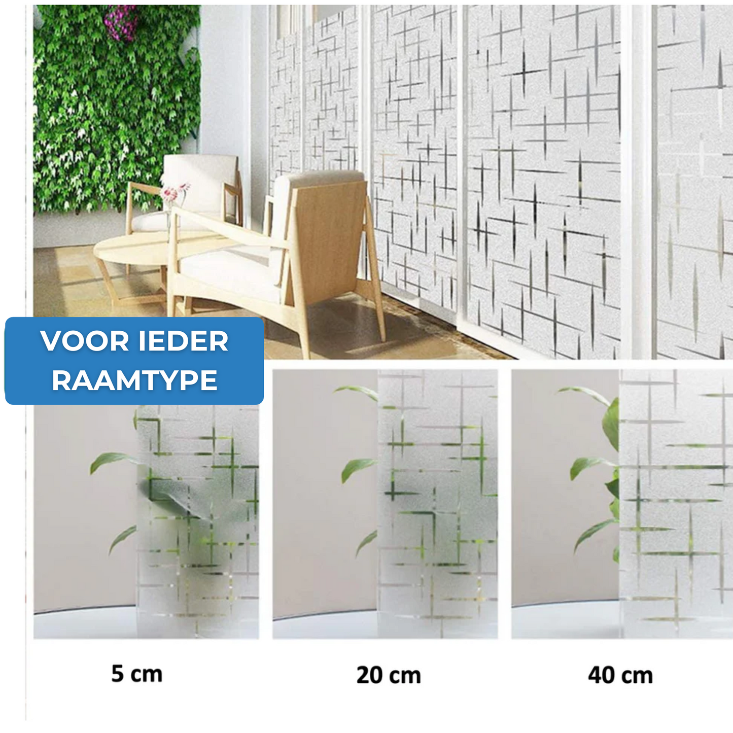 Raamfolie - Sterren folie - Statisch - Zonwerende plakfolie raam - Extra breed (75cm) - Glasfolie