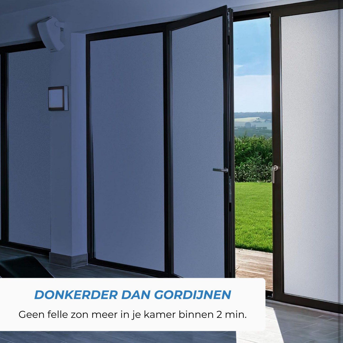 Raamfolie - Verduisterend wit - Statisch - Zonwerende plakfolie raam - Extra breed (75cm) - Glasfolie