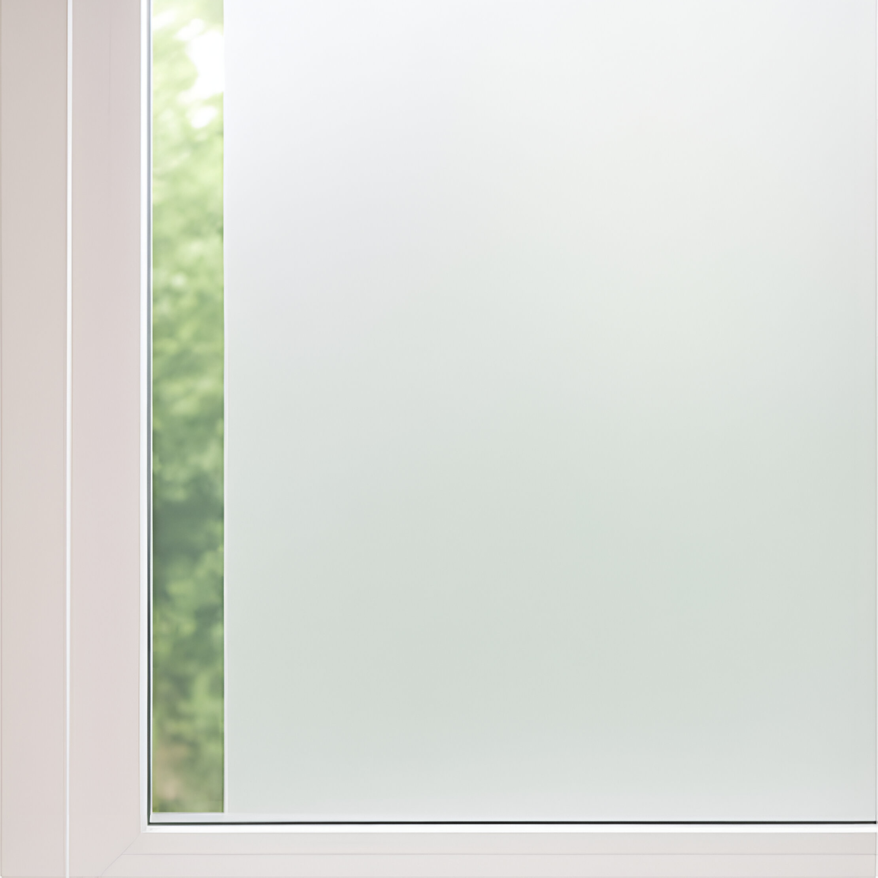 Raamfolie melkglas gezandstraald – privacyfolie statisch hechtend voor badkamer, kantoor of voordeur