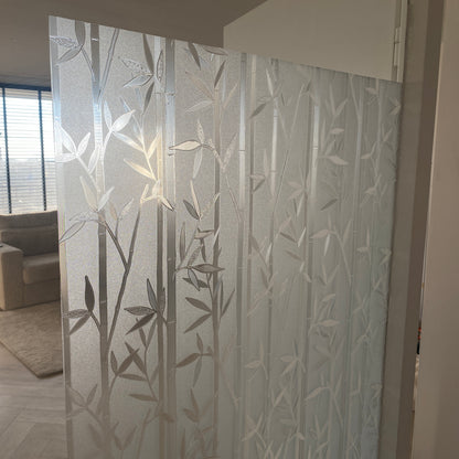 Raamfolie - Grassprieten - Statisch - Zonwerende plakfolie raam - Extra breed (75cm) - Glasfolie
