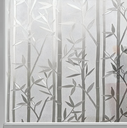 Bamboepatroon raamfolie voor natuurlijke look