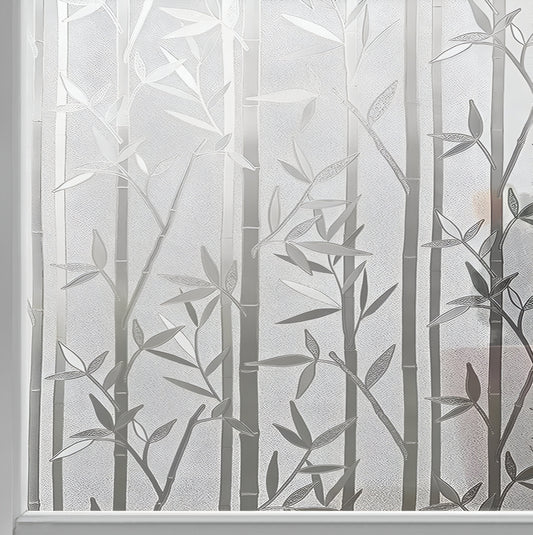 Bamboepatroon raamfolie voor natuurlijke look
