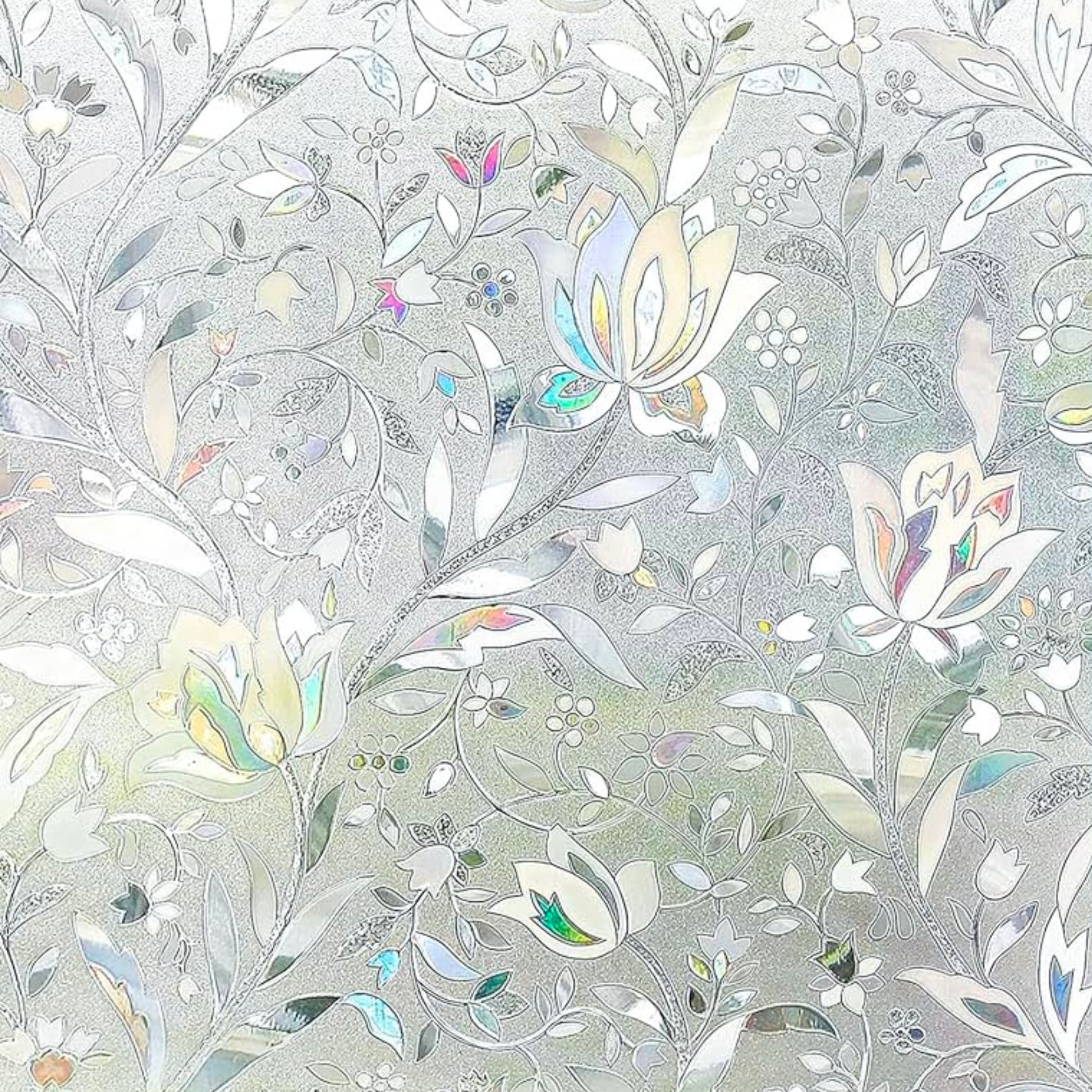 Bloemen raamfolie voor een vrolijke uitstraling