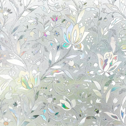 Bloemen raamfolie voor een vrolijke uitstraling