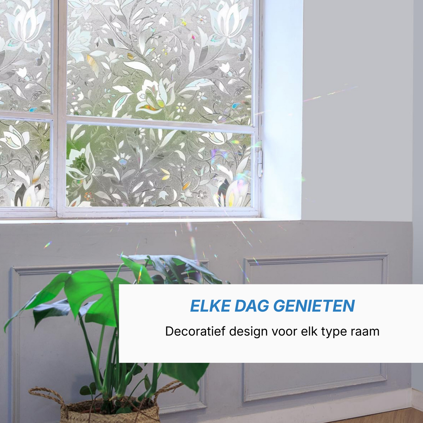 Decoratieve bloemenfolie voor woonkamer