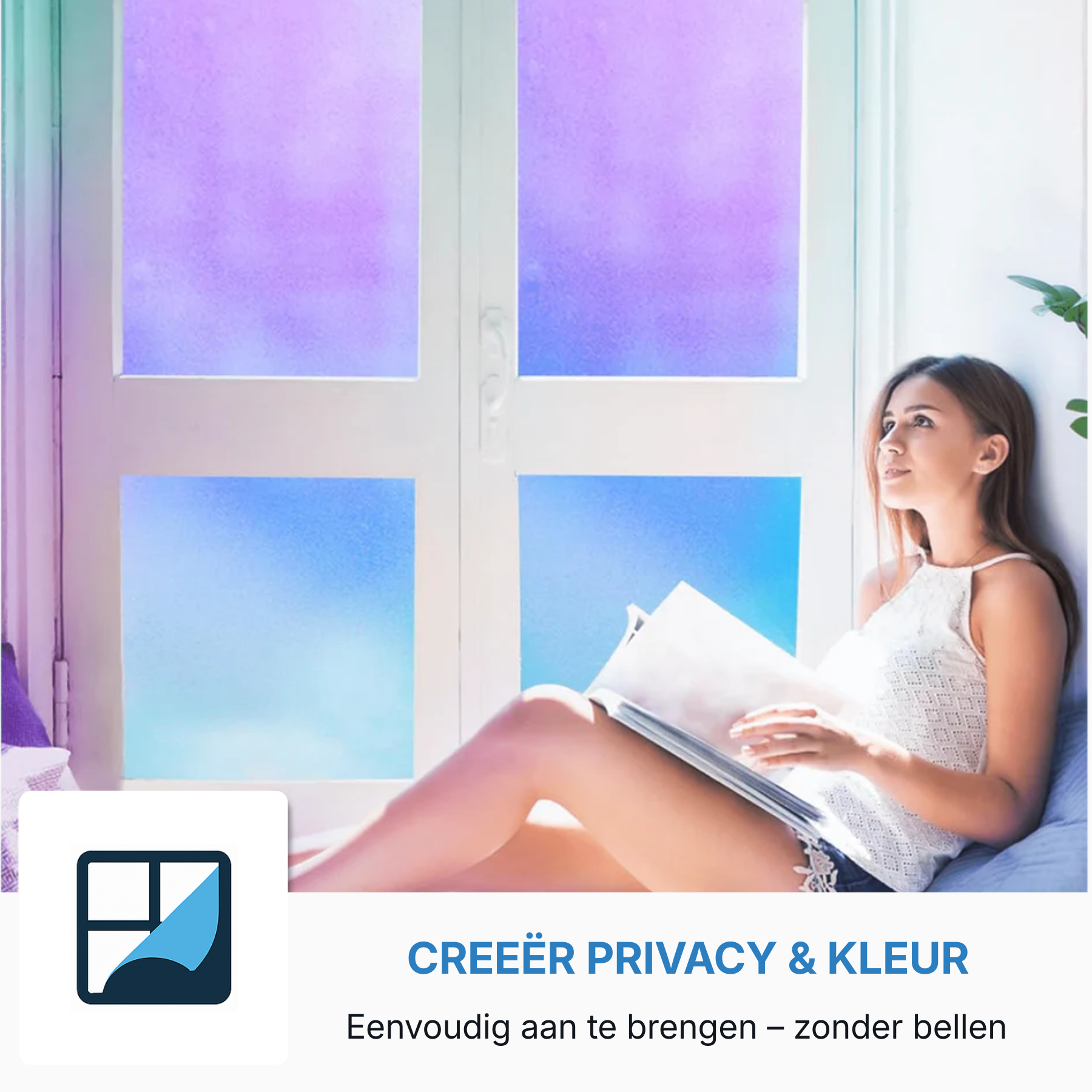 Kleurrijke folie voor kinderkamer ramen