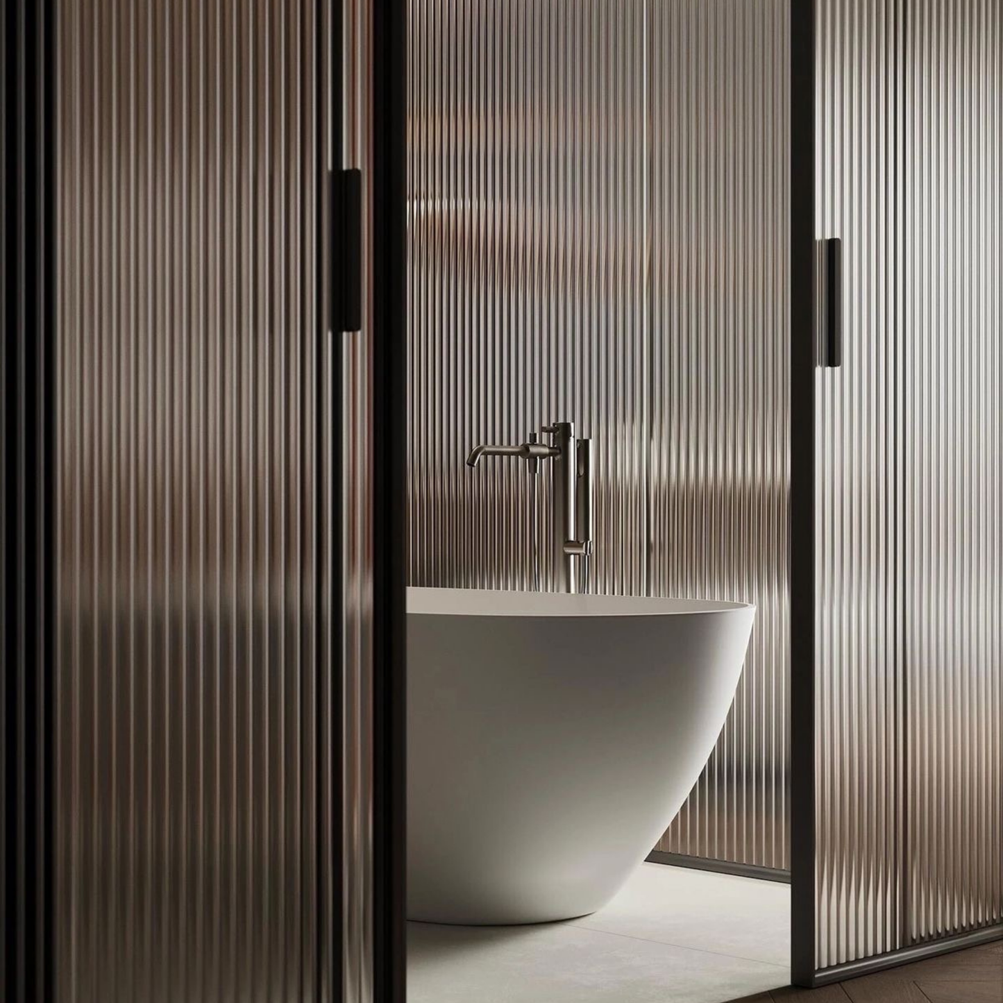 Geribbelde folie voor badkamer en douche