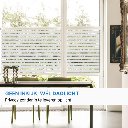 Gestreepte folie voor glazen deuren