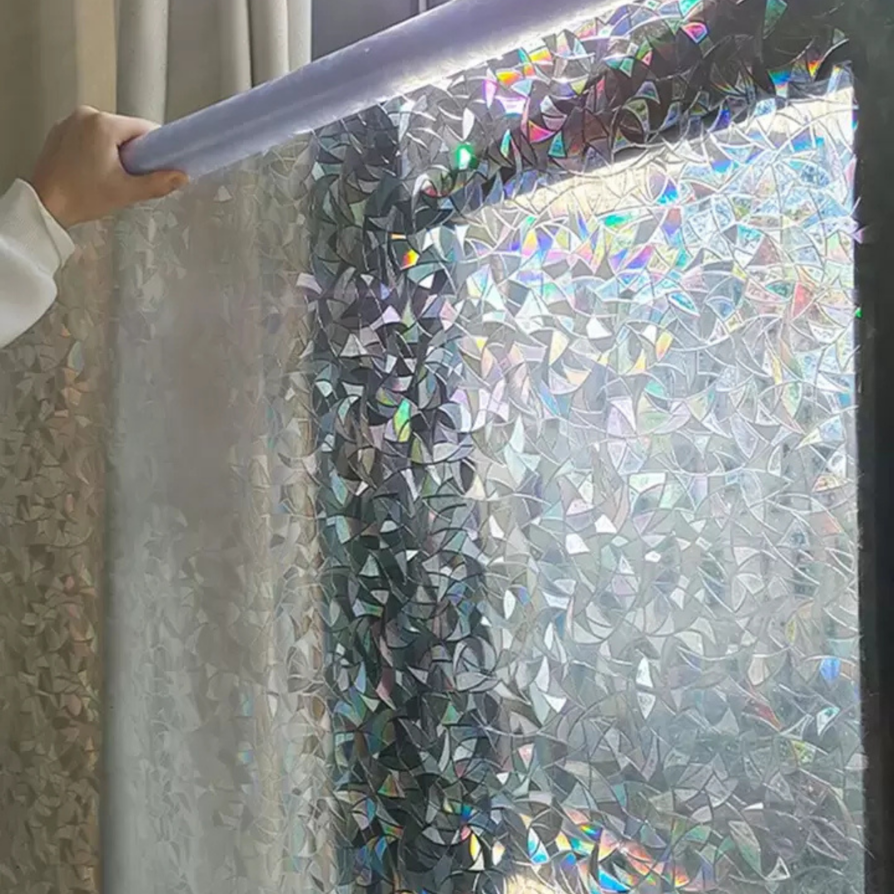 Glinsterende raamfolie voor feestelijke sfeer