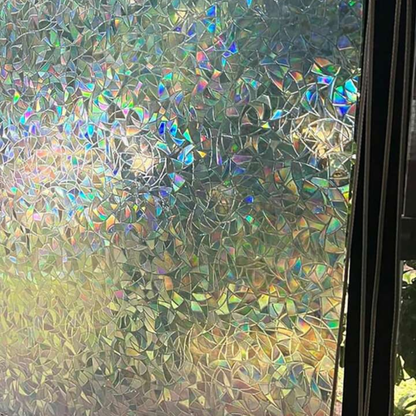 Glinsterende raamfolie eenvoudig te plaatsen