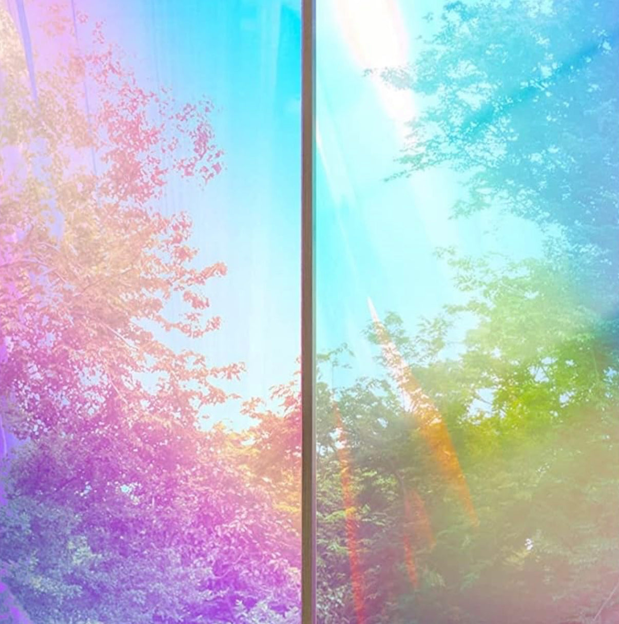 Kleuren raamfolie voor vrolijke raamdecoratie