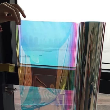 Kleuren raamfolie voor creatieve interieurstijl