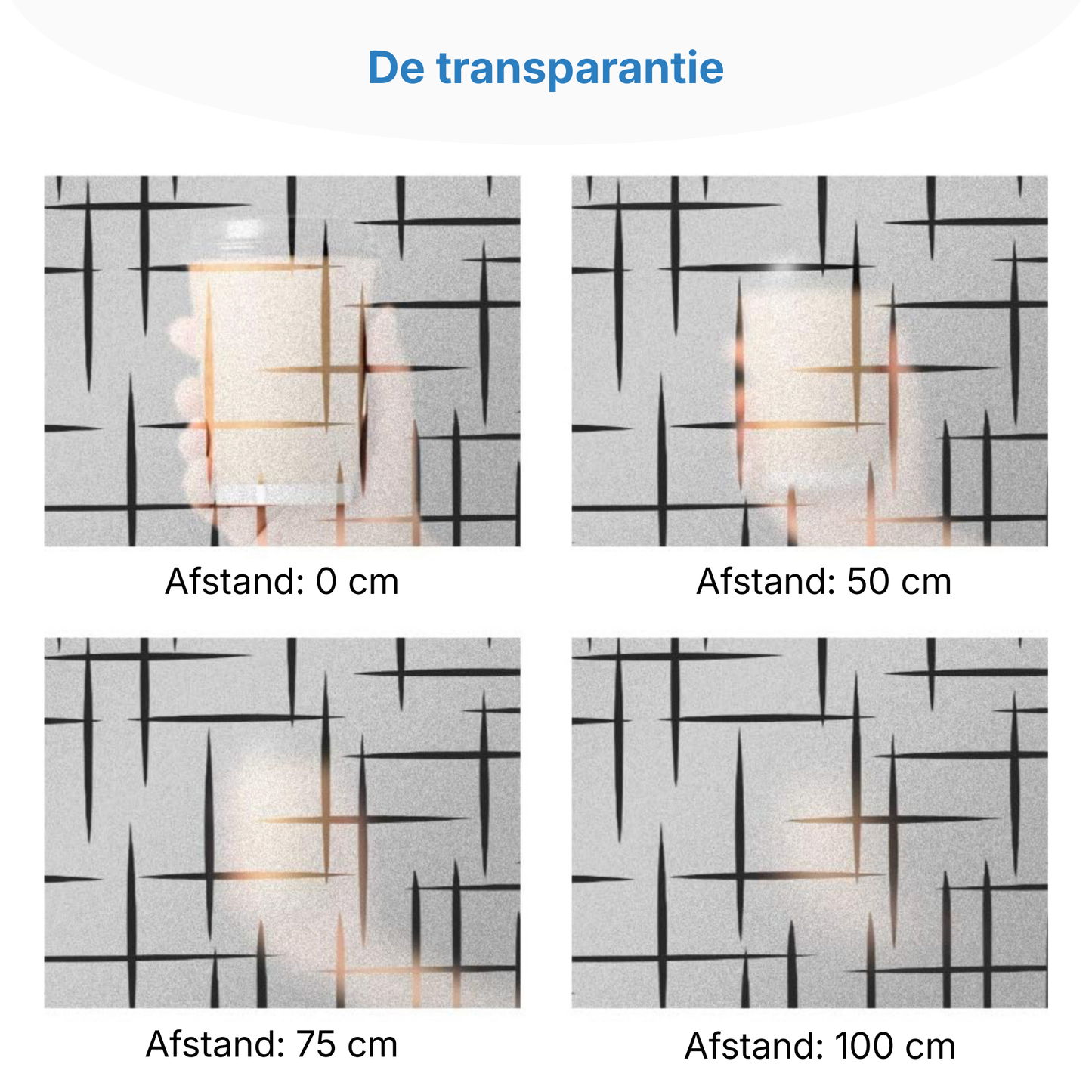 Mat sterren raamfolie voor glas
