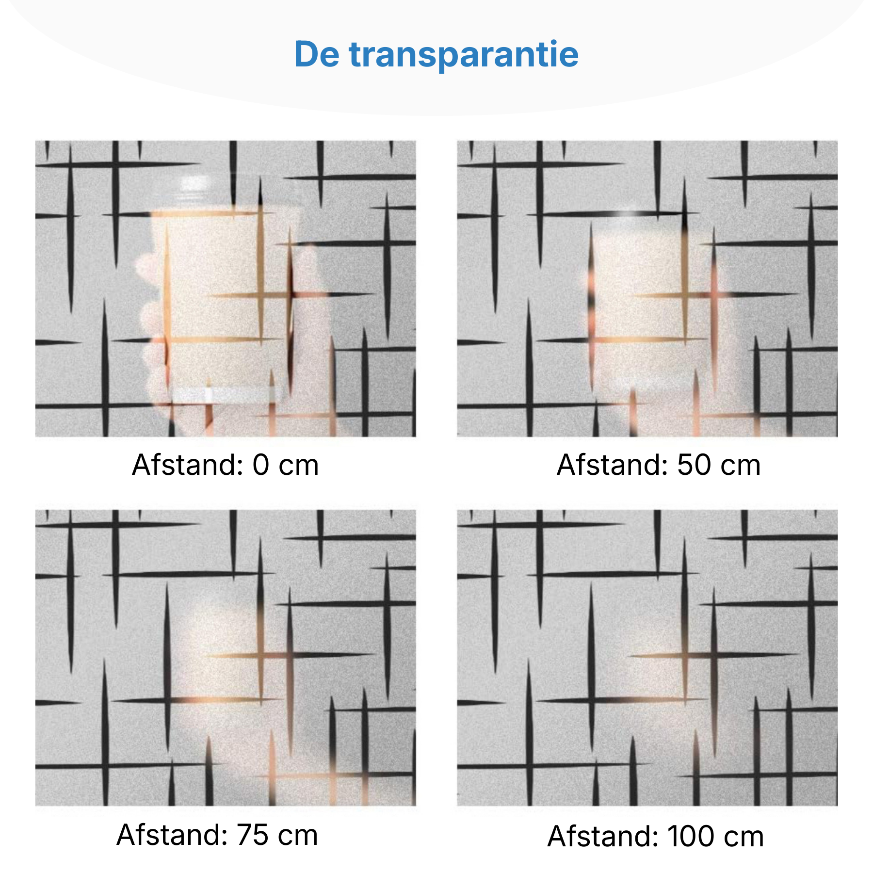 Mat sterren raamfolie voor glas