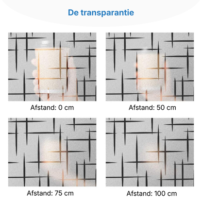 Mat sterren raamfolie voor glas