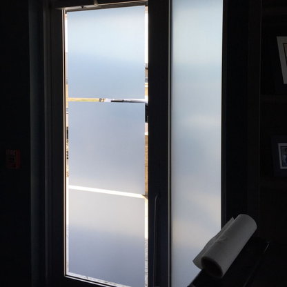 Melkglas raamfolie met eenvoudige montage
