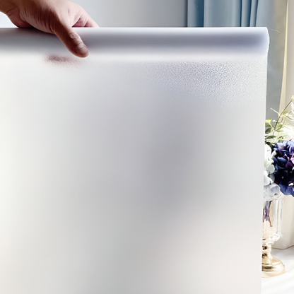 Melkglas raamfolie voor privacy in badkamer