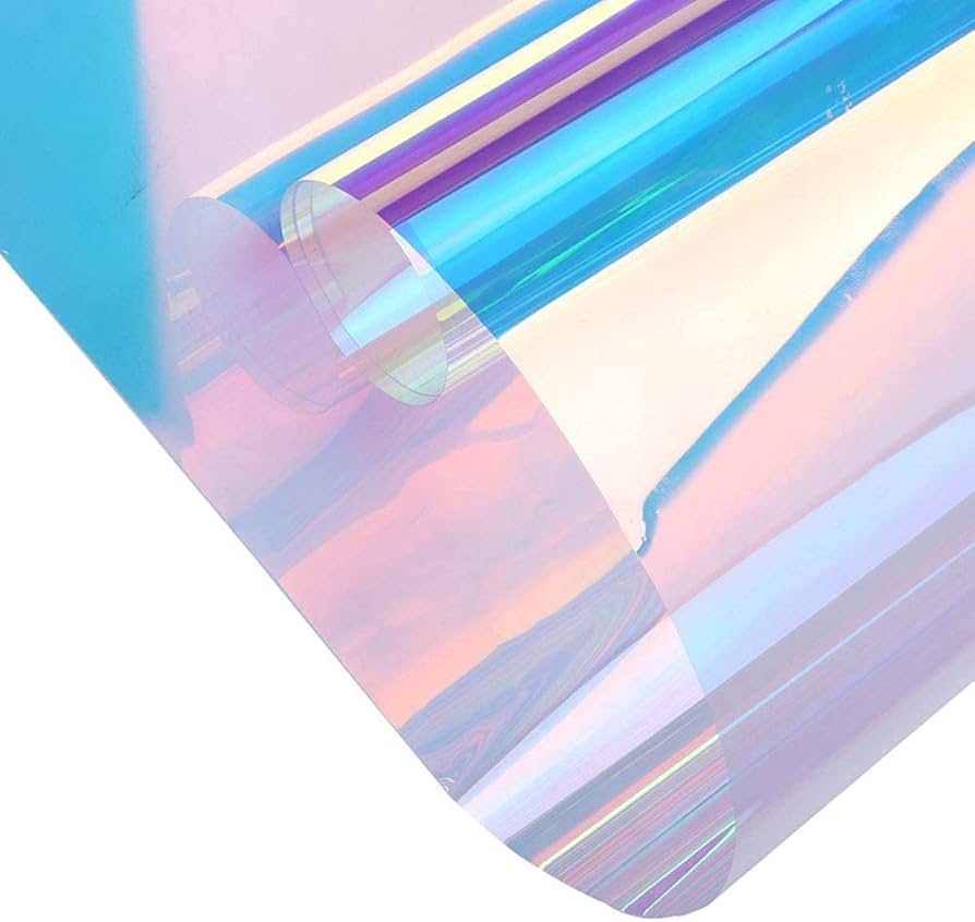 Regenboog raamfolie – parelmoer effect met alle kleuren zichtbaar