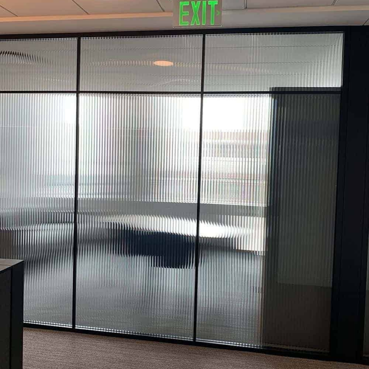 Ribbel raamfolie voor glazen deuren