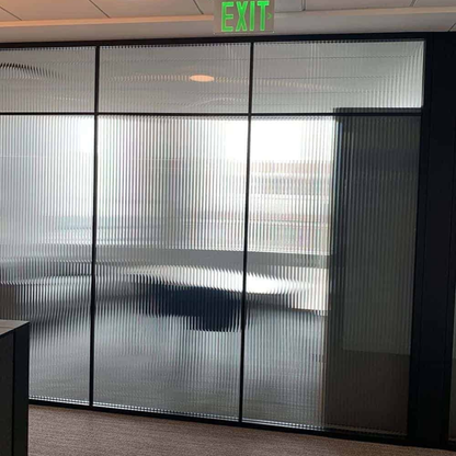 Ribbel raamfolie voor glazen deuren