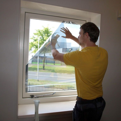 Spiegelende raamfolie glasdeur