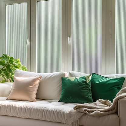 Transparante geribbelde raamfolie decoratief