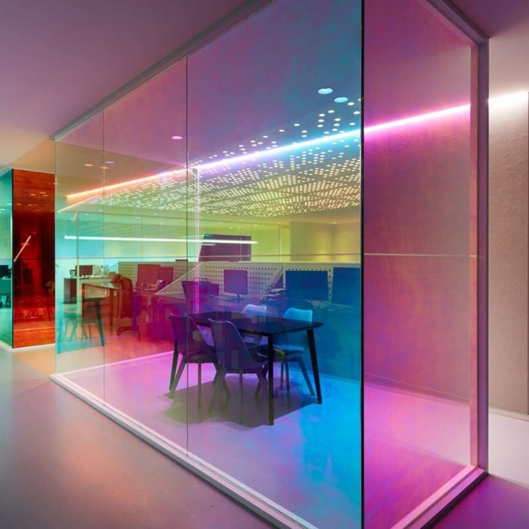 Transparante kleuren raamfolie