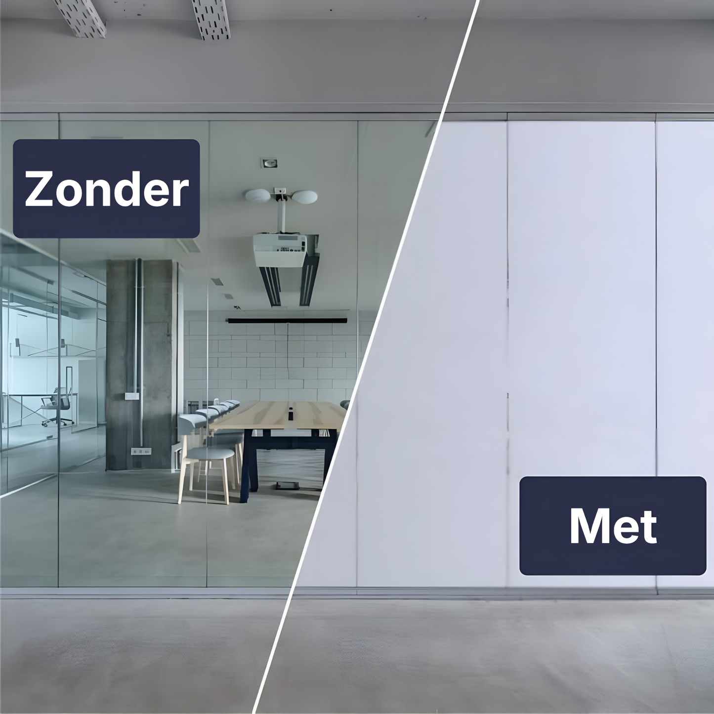 Witte zelfklevende folie keuken en woonkamer