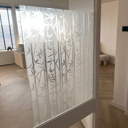 Zelfklevende bamboe raamfolie decoratief
