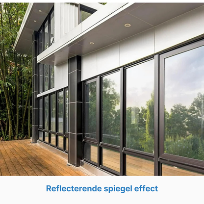 Zilveren spiegelfolie voor ramen